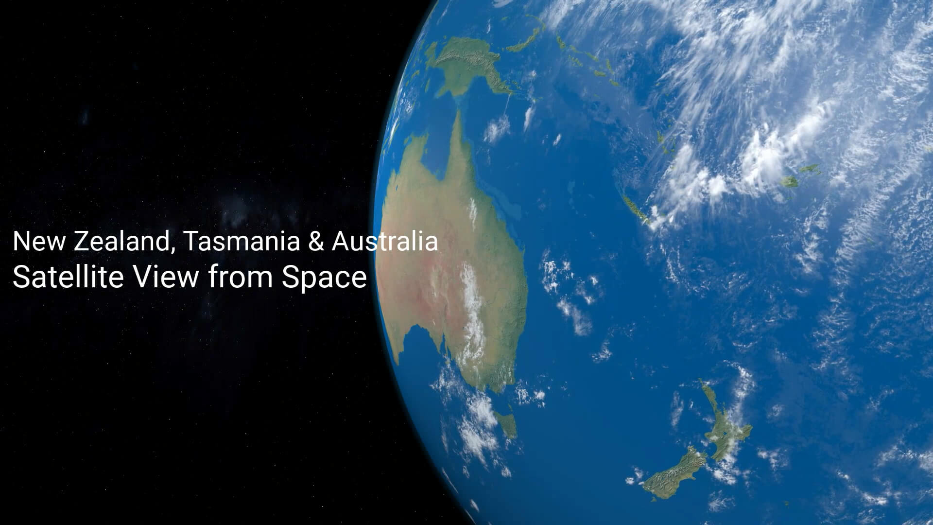 New Zealand Tasmania and Australia Satellite Image